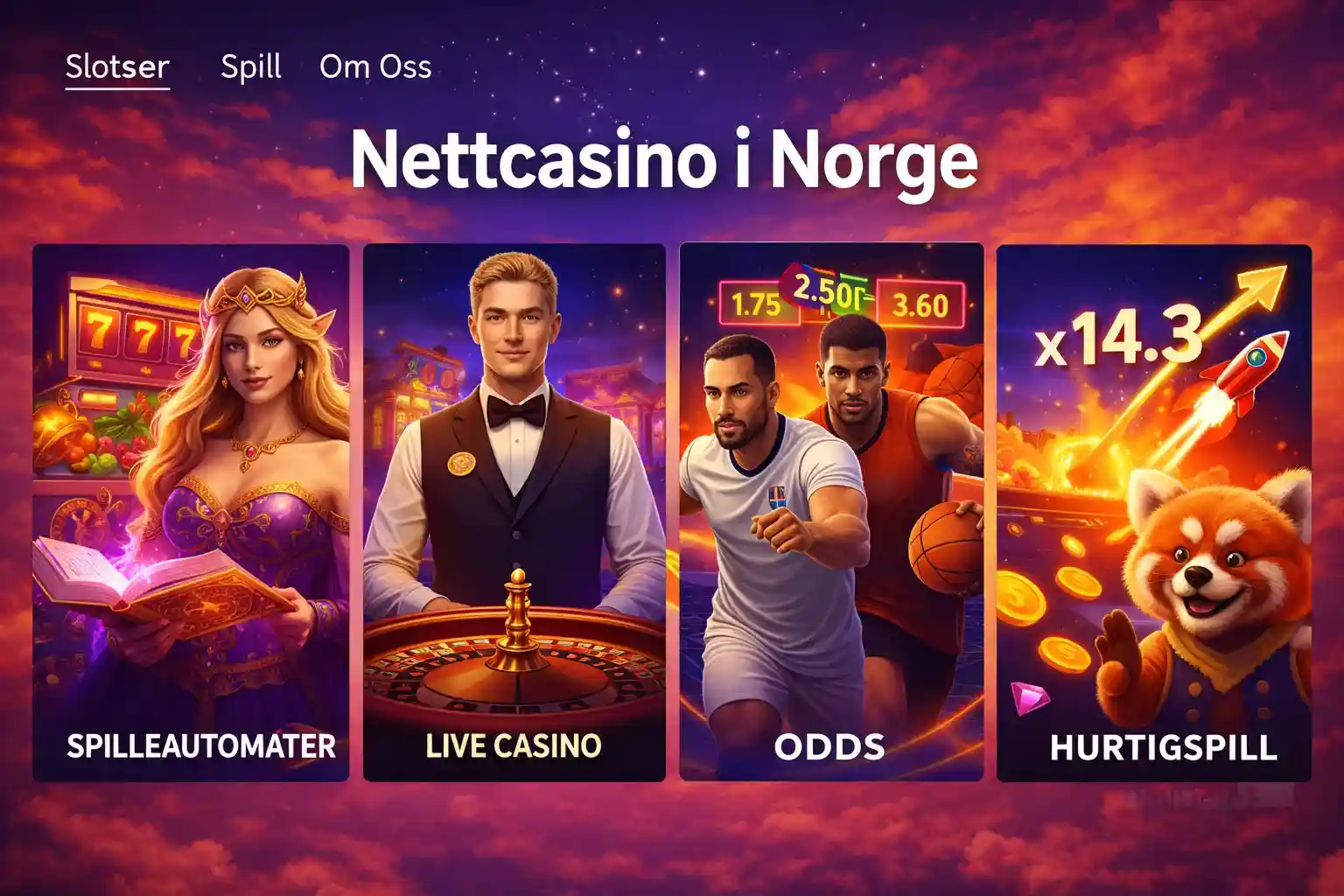 Oversikt Casino Bonuser Oversikt over ulike spillkategorier og tilbud i norske nettcasinoer